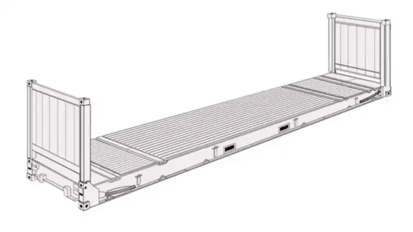 40ft Flat Rack Shipping Container - Image 3