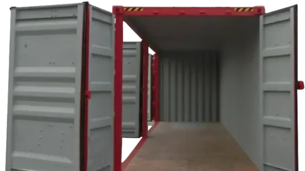 40ft High Cube Open Side w/ Post Shipping Container - Image 2