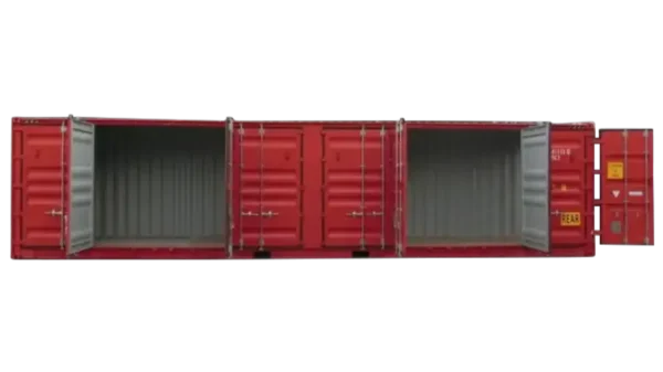 40ft High Cube Open Side w/ Post Shipping Container
