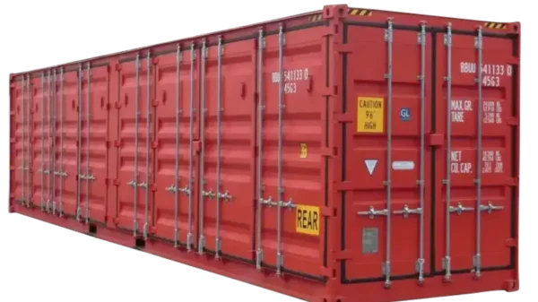 40ft High Cube Open Side w/ Post Shipping Container - Image 5