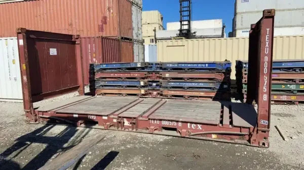 20ft Flat Rack Shipping Container - Image 3
